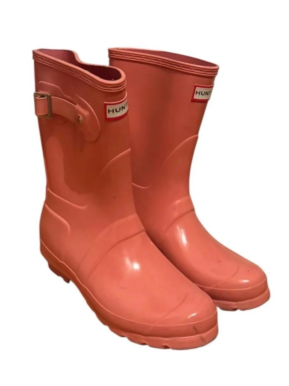 Pink hunter boots